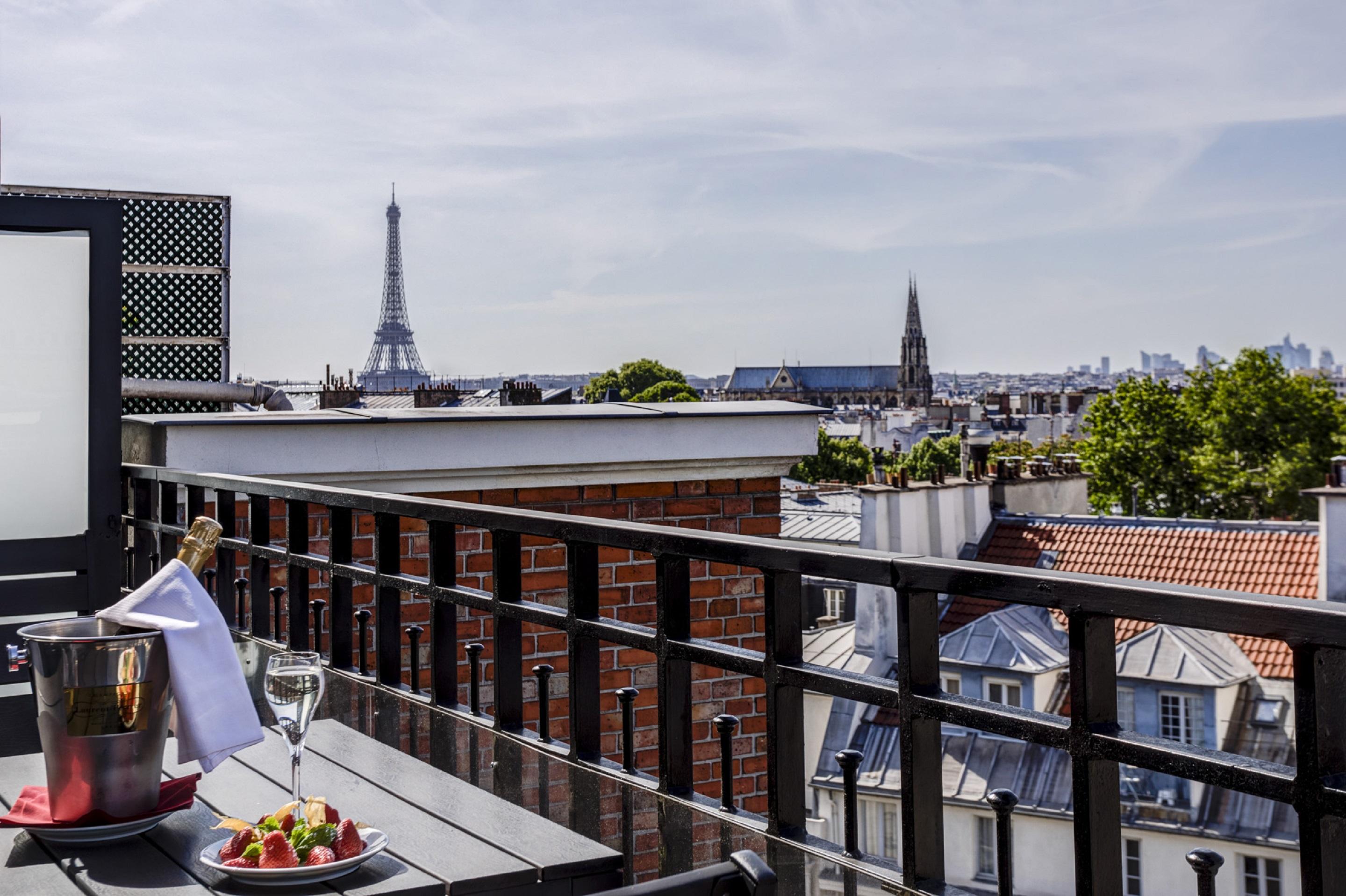 Hotel Pont Royal Париж Екстер'єр фото View from the rooftop